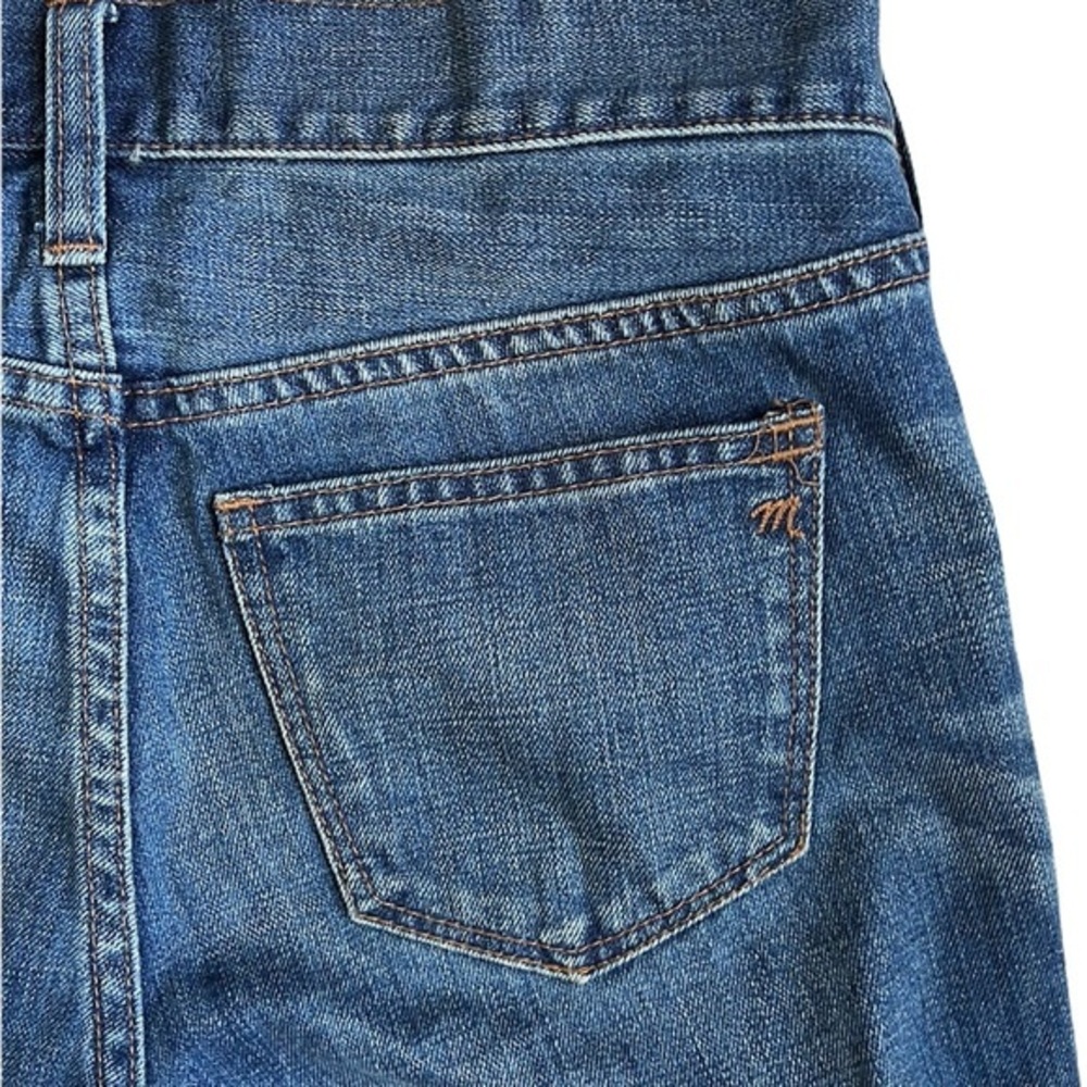 Madewell High Waisted Raw Hem/Rolled Hem Denim Jean Shorts Size 24 - Picture 6 of 8